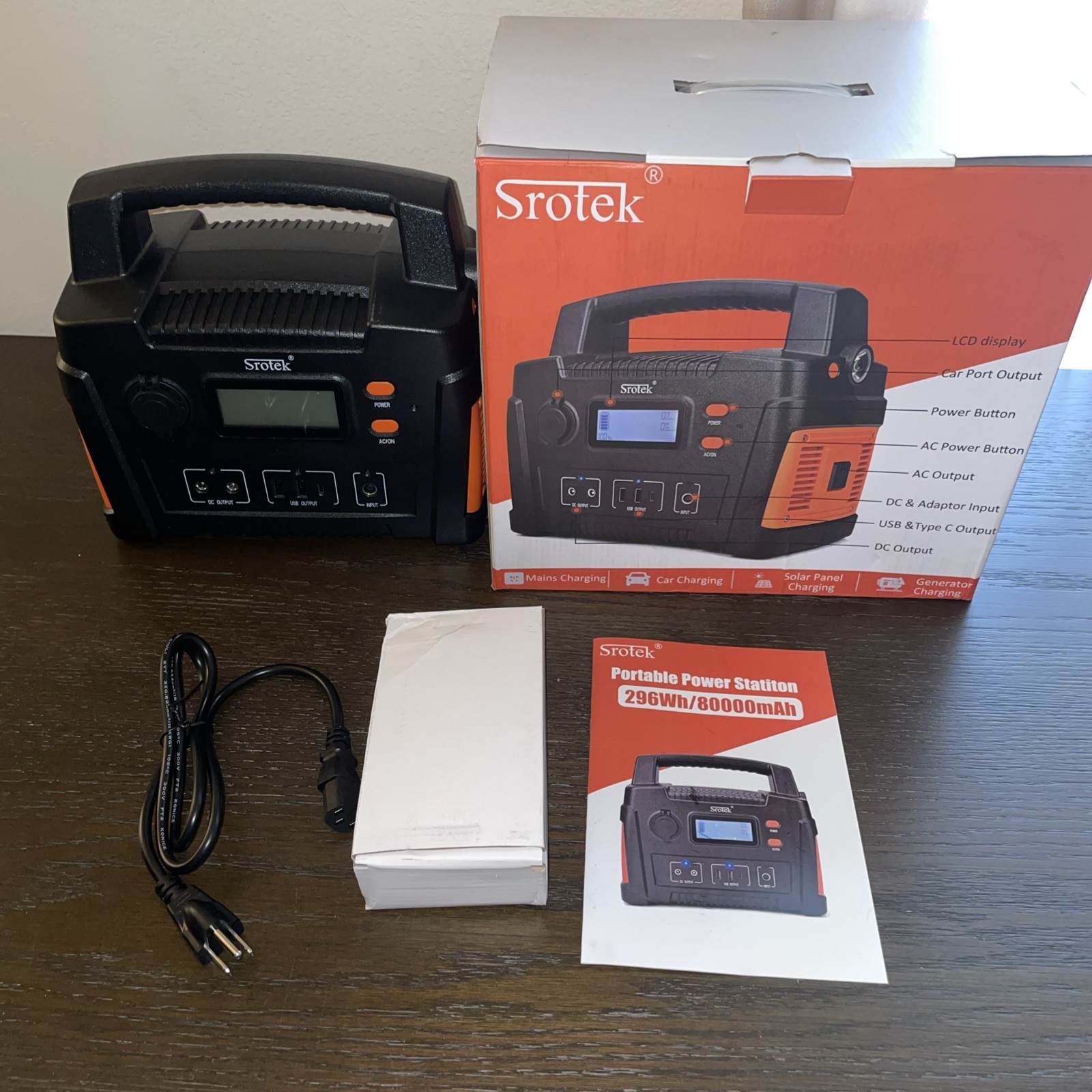 Srotek Portable Power Station 296Wh/8000mAh /USED CONDITION