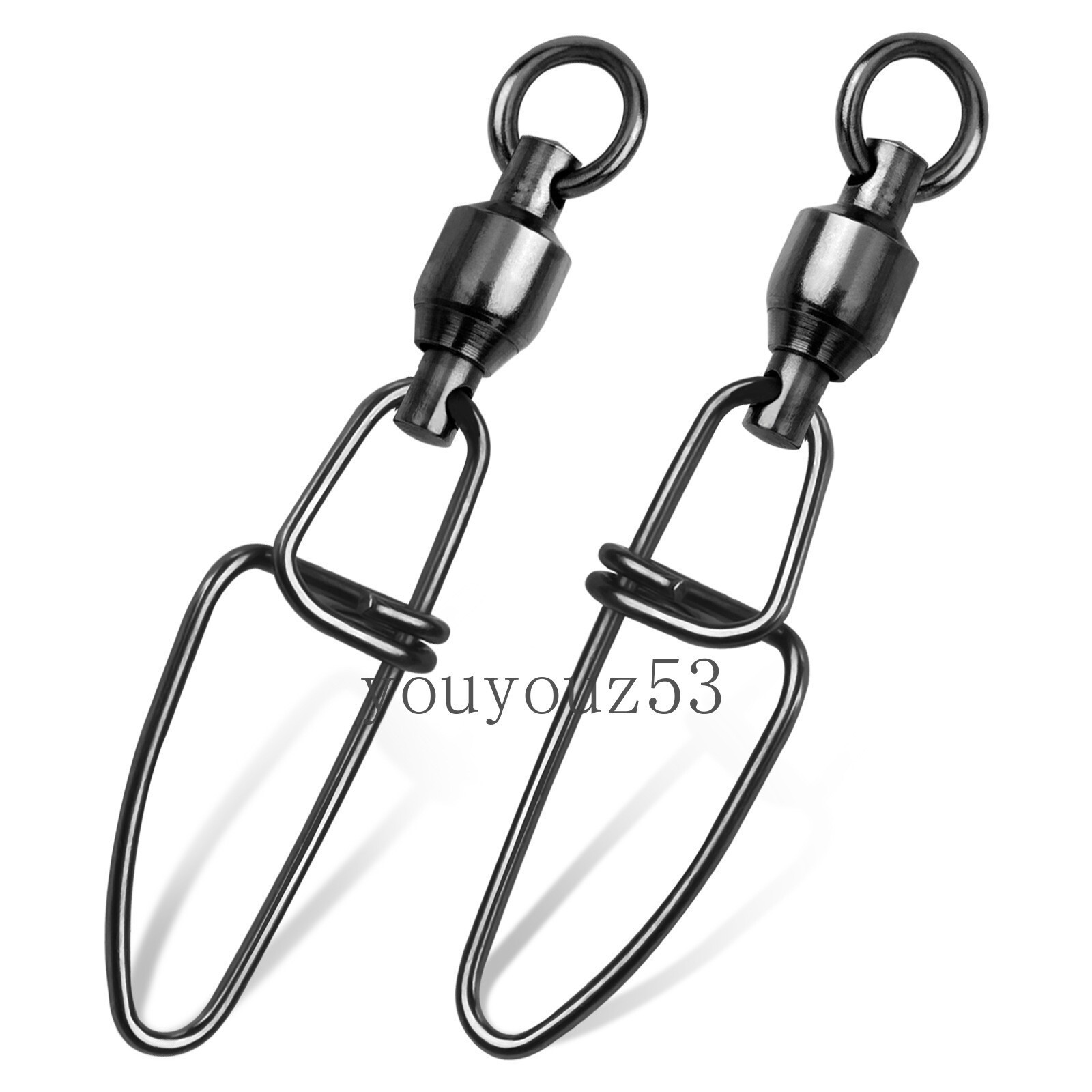 Stainless Steel Ball Bearing Fishing Snaps Swivels  Fishing Connector 20lb-350lb