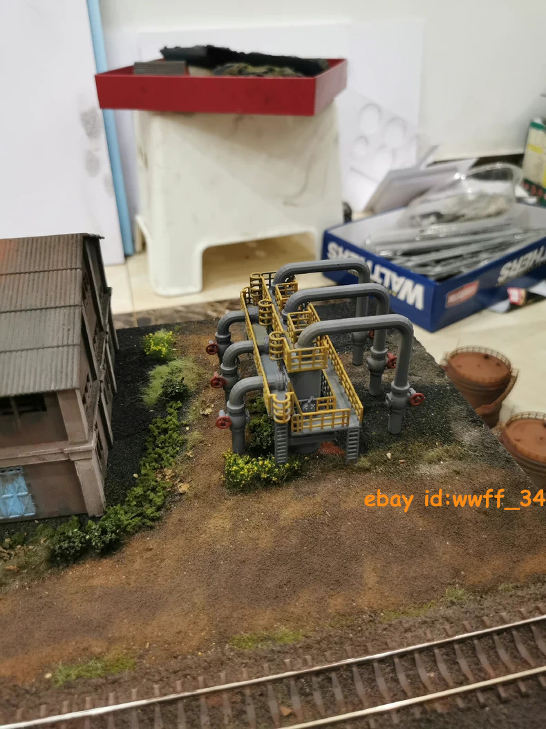 Ho Scale 1/87 Factory Equipment Chemical Industry Diversion Valve Finished Model