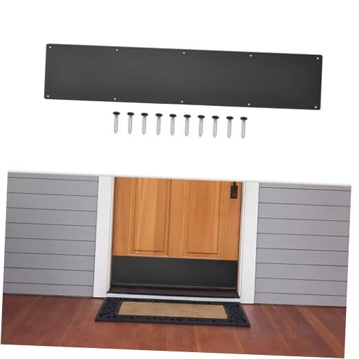 1 Pcs Door Kick Plates -es Kick Plates for Exterior Interior 8 x 34 Inch Black