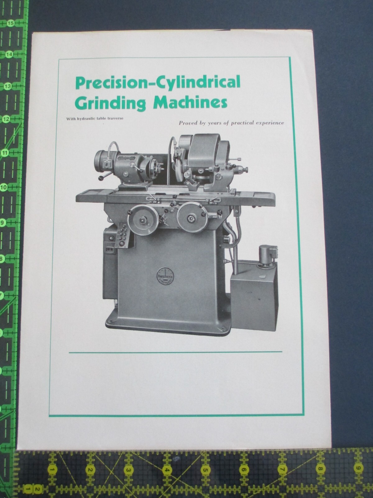 Karstens-Stuttgart US15 IS15 AS15 Cylindrical Grinding Machine Brochure Spec B63