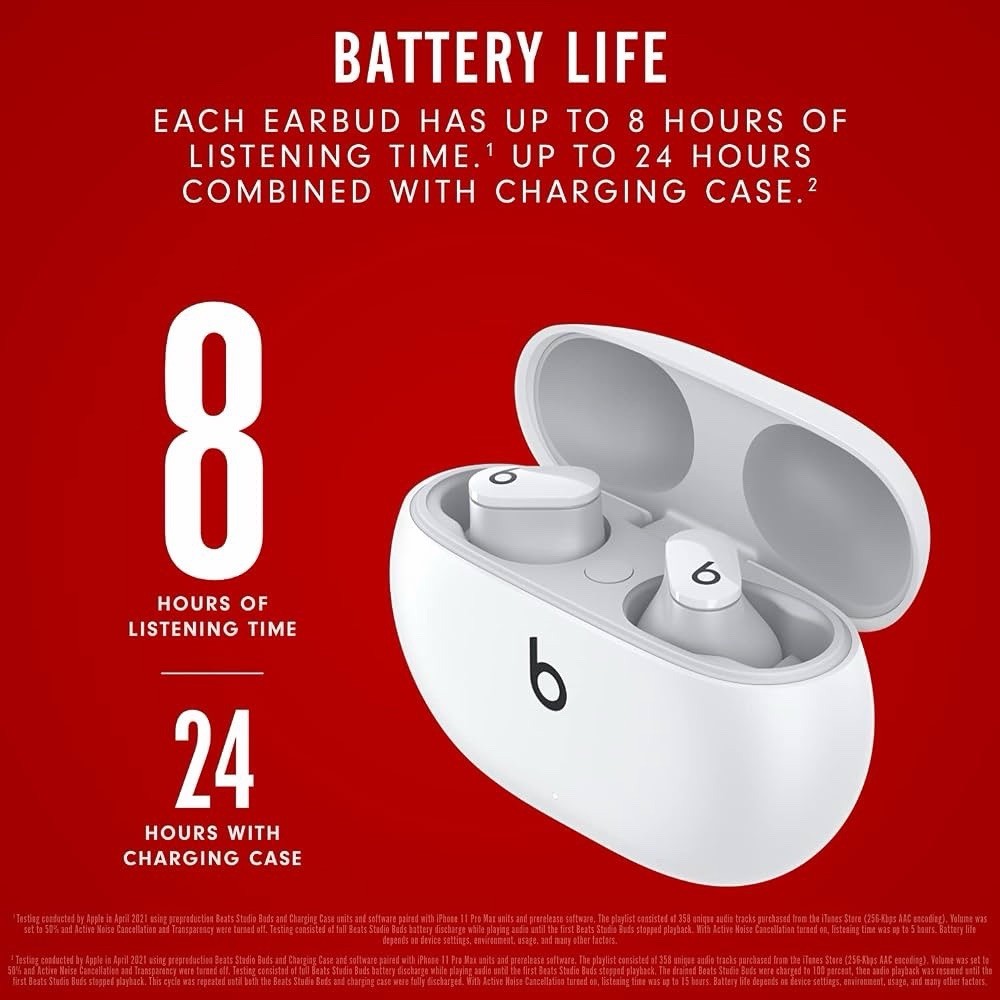 Beats Studio Buds True Wireless Noise Cancelling Earbuds White