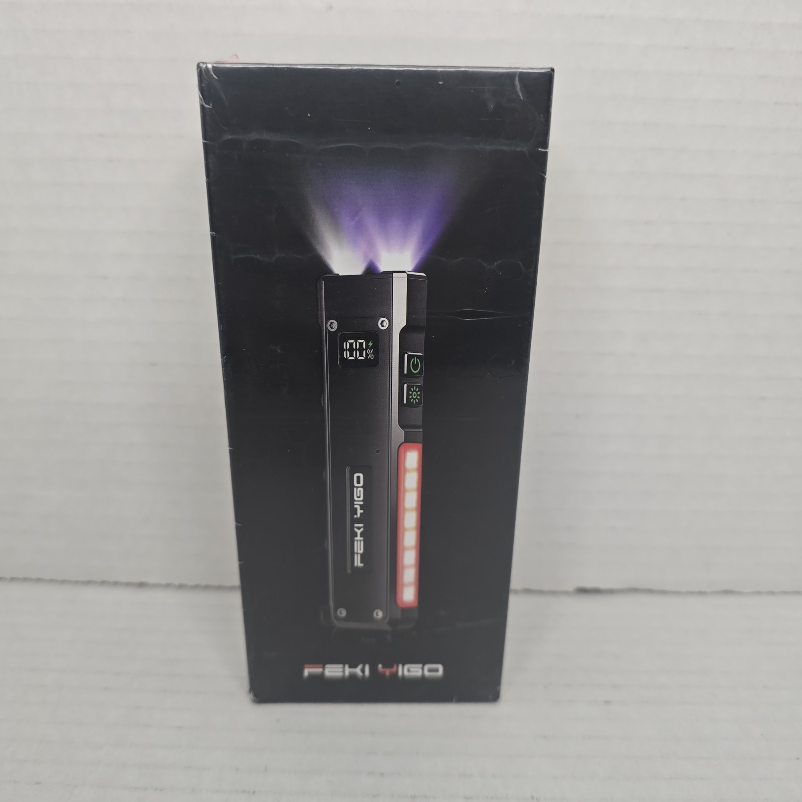 Feki Yigo Flat EDC Flashlight Rechargeable 1800 Lumens LED New Red Description