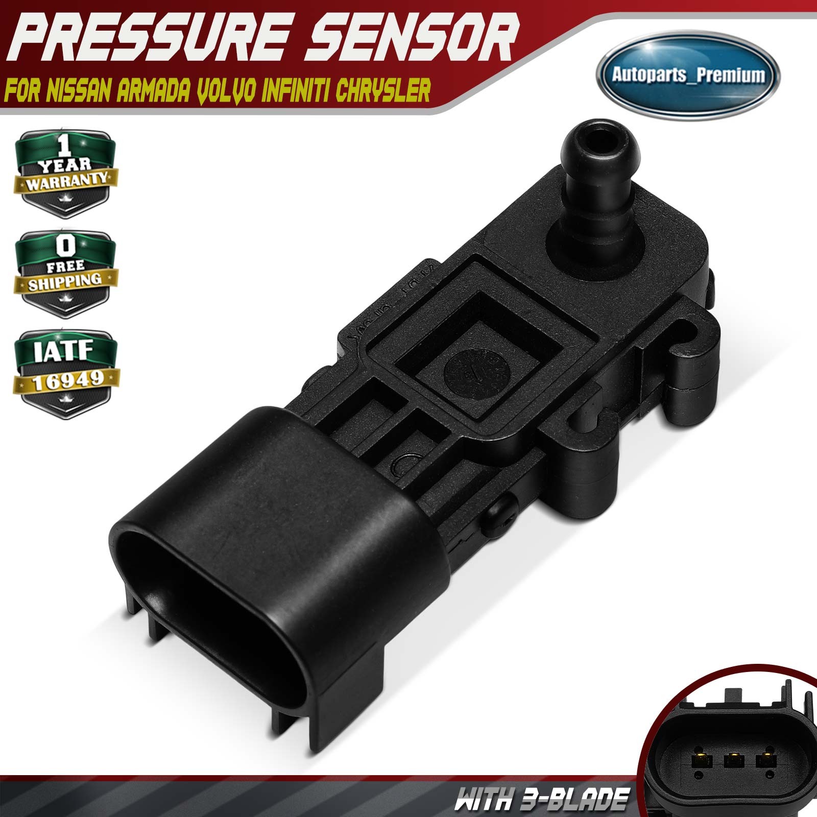 Passenger Seat Pressure Sensor for Nissan Armada Volvo C30 INFINITI G35 Chrysler