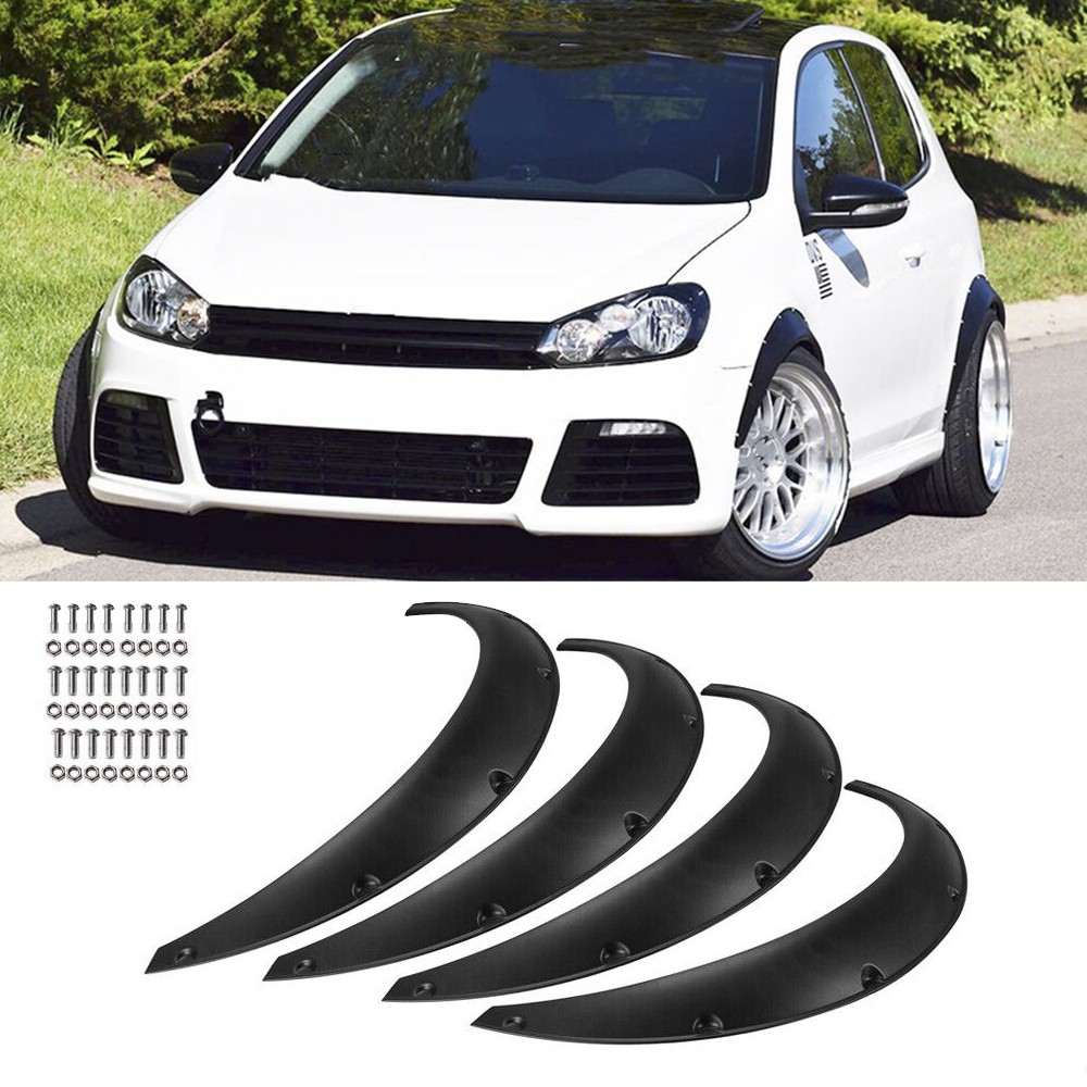 4pcs Fender Fender Flares Wide Body Wheel Arches Mudguards Kit For VW Golf GTI