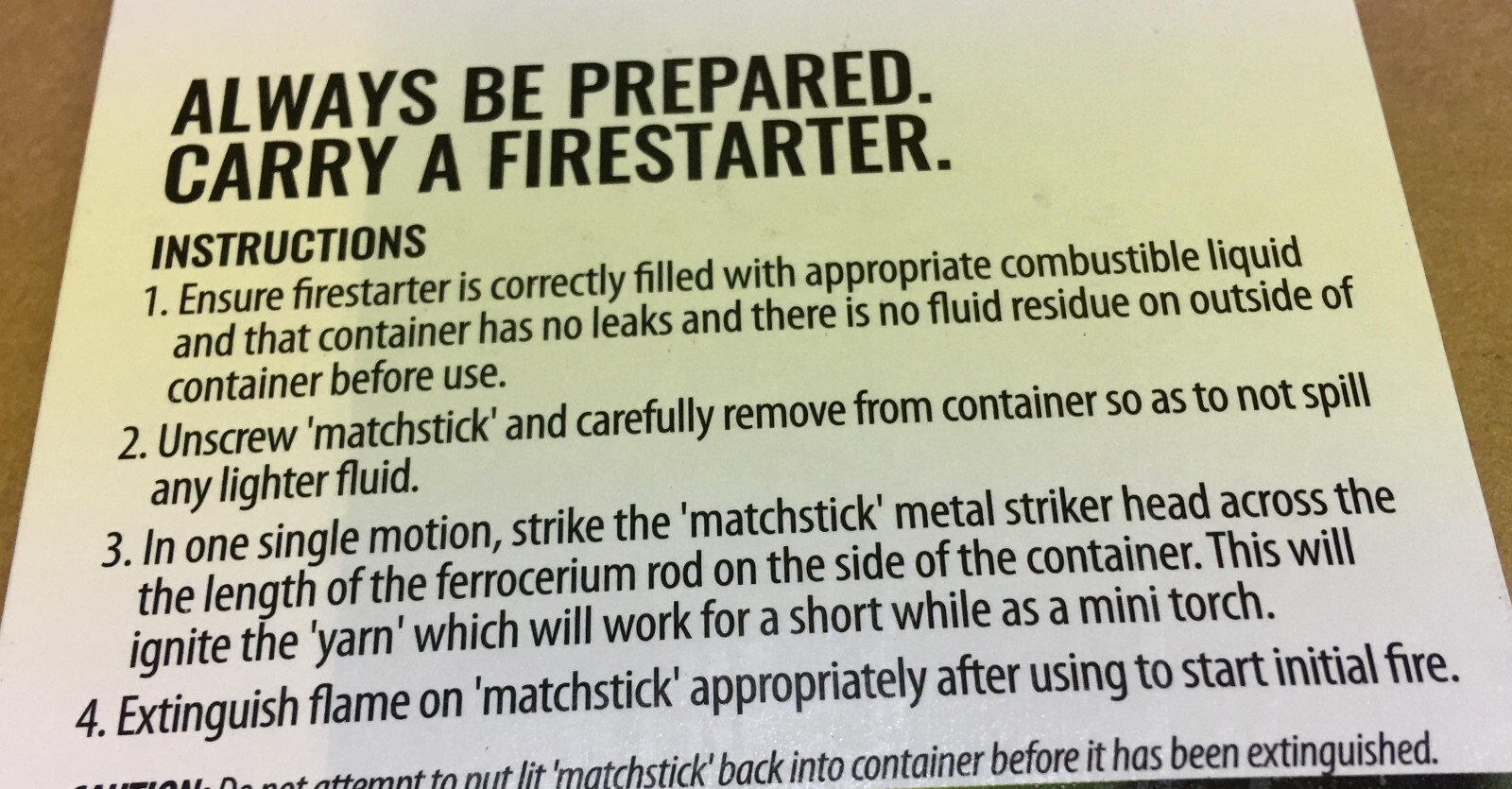 Flint Striker Fire Starter matchstick firestarter survival hunt camping fish