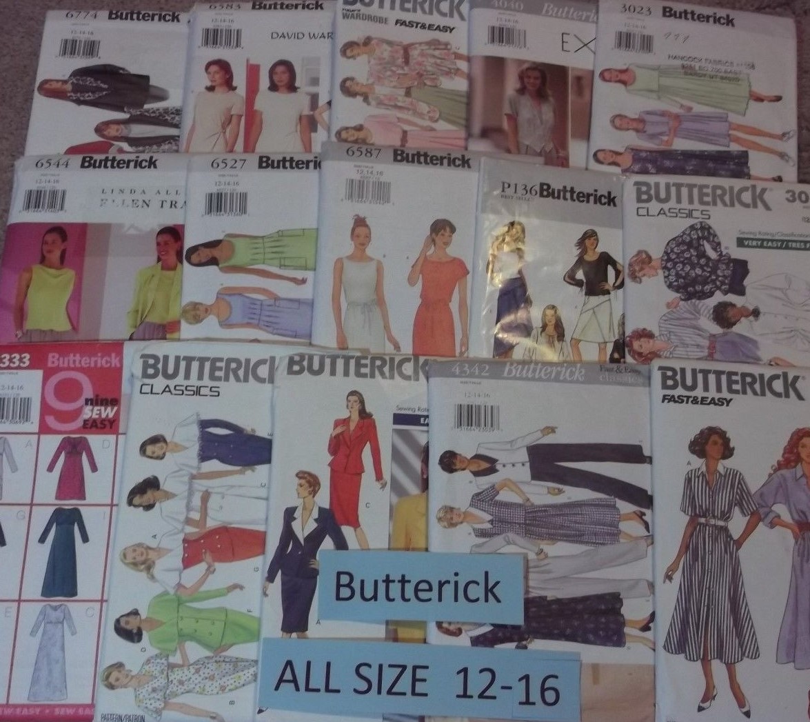 Butterick Patterns (W) ~ All Patterns Listed are Size 12-16 * ~ * ~ Listing 6269