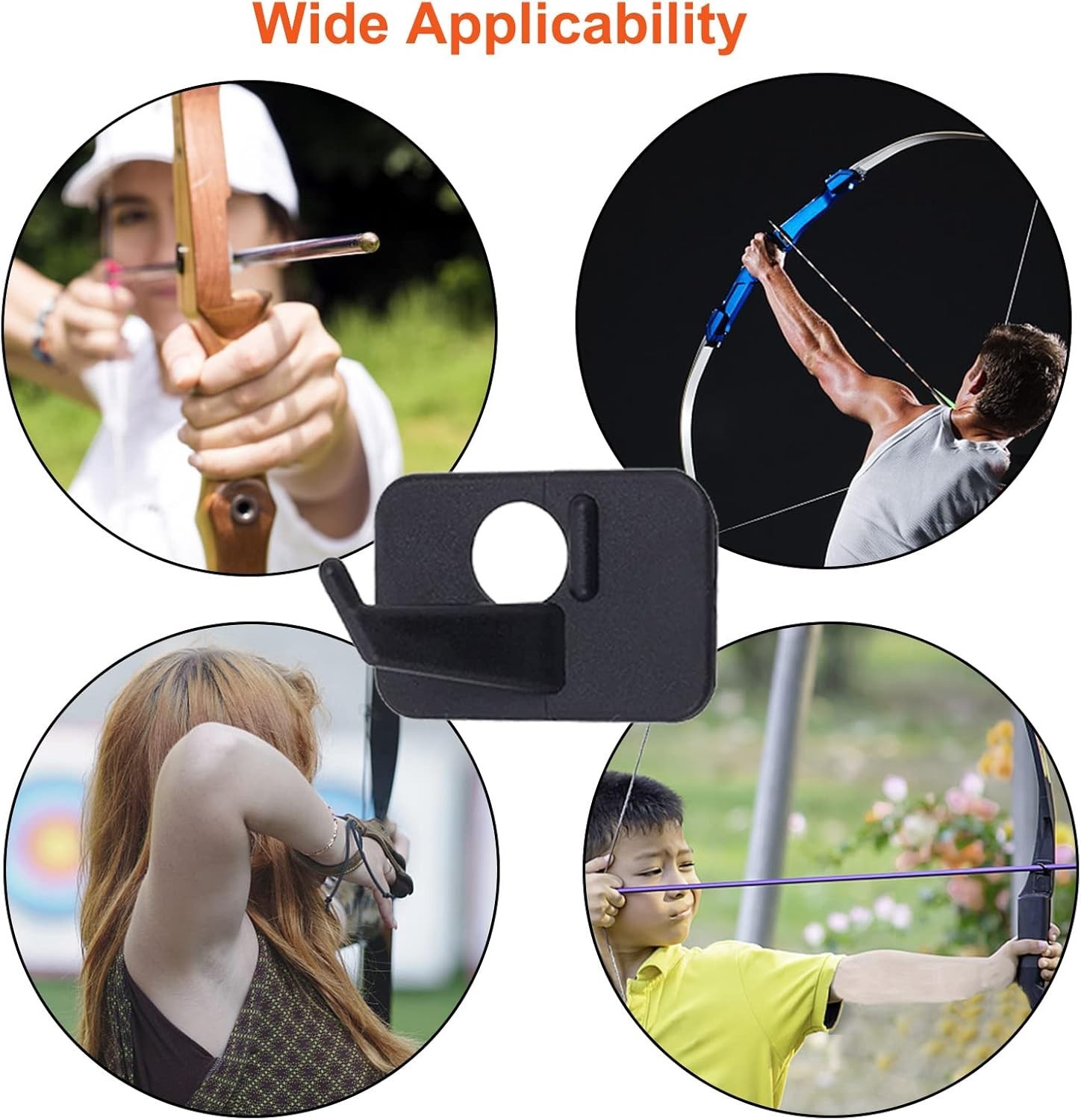 6pcs Plastic Arrow Rest Black Adhesive Back Hunting Shooting Targeting Access...