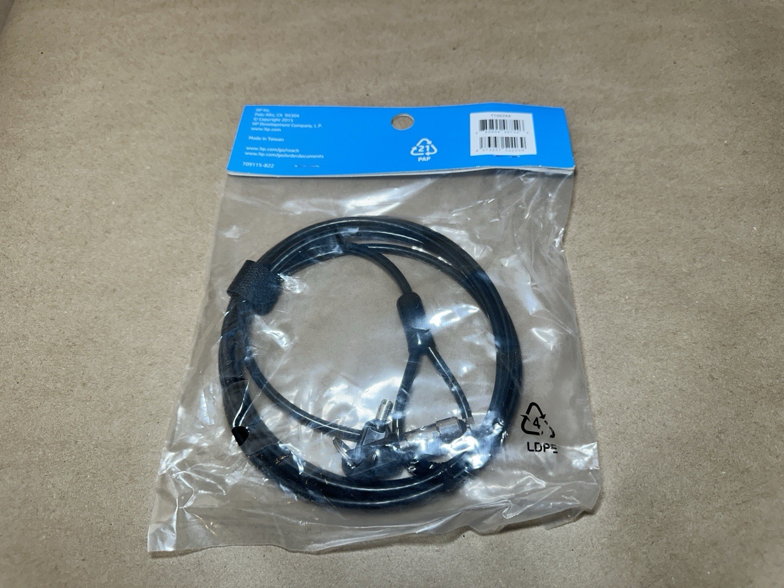 HP PC Computer Notebook Laptop Projector Security Keyed Cable Lock 10mm