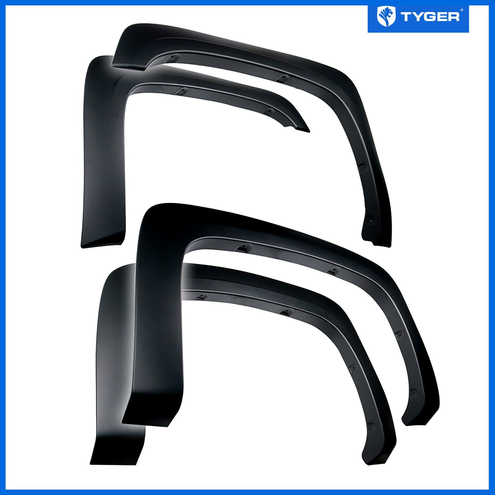 TYGER Factory Style Fender Flare fit 07-13 Silverado 6.5' & 8' Bed