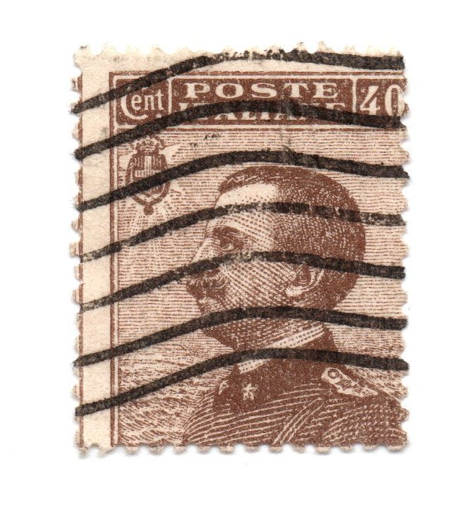 Italy 1908 King Victor Emmanuel III SC: 104 40c Brown Used Stamp (a2)