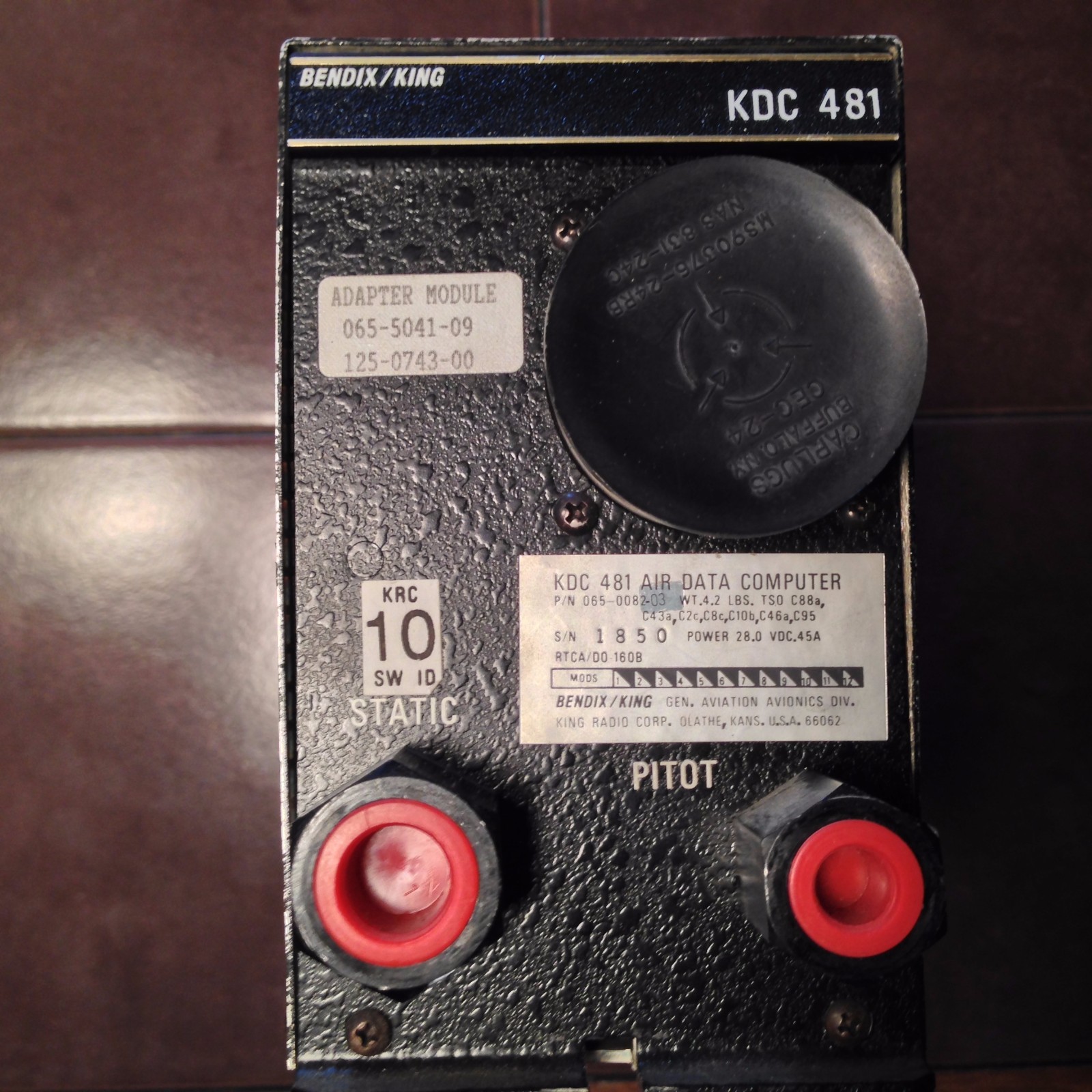 Bendix King KDC 481 Air Data 065-0082-03,  065-5041-09,  125-0743-00