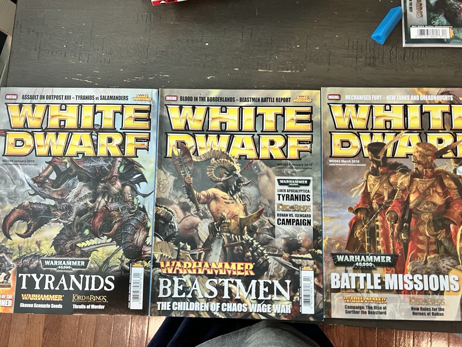 White Dwarf Magazine Lot – Complete Year 2010 (12 Issues #360–371) Near Mint