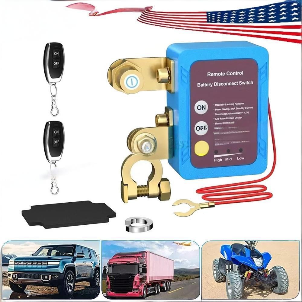 Upgrade Smart Voltage Kill Switch Remote Battery Disconnect Switch 12V/24V 240A