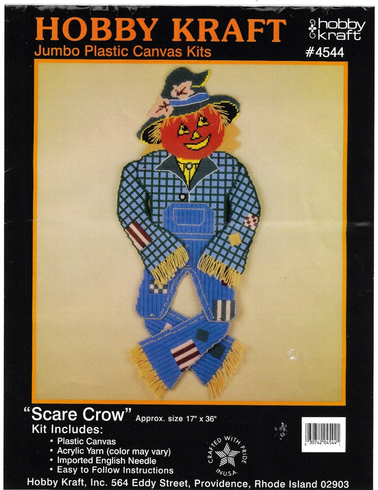 SCARECROW JUM,BO  WALL HANGING 7ct  plastic canvas PATTERN  (#TF0454)