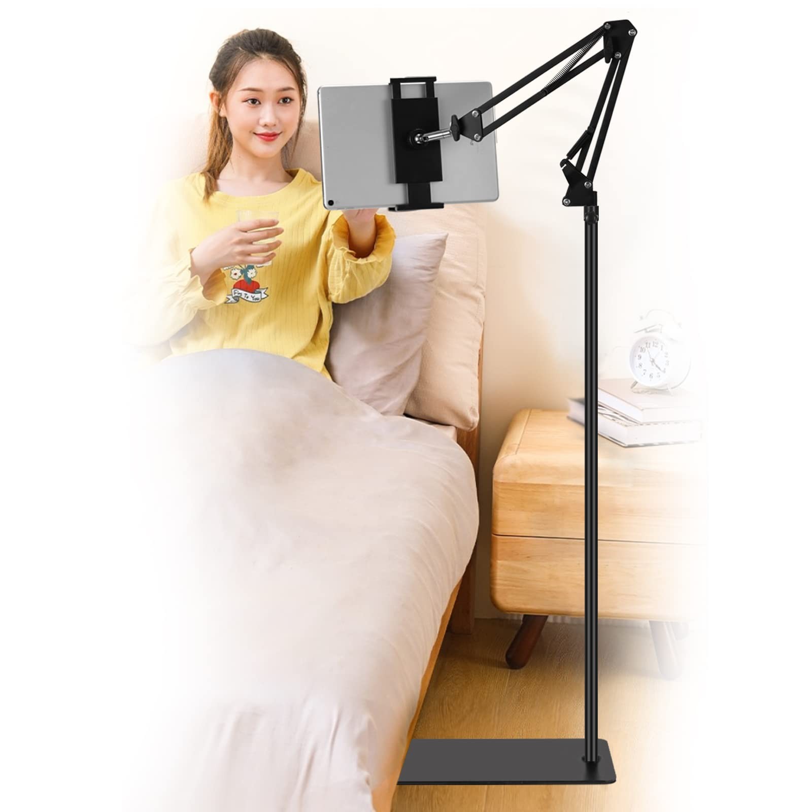Floor Stand, Adjustable Universal 360-degree Rotatable Metal Holder, Stand fo...