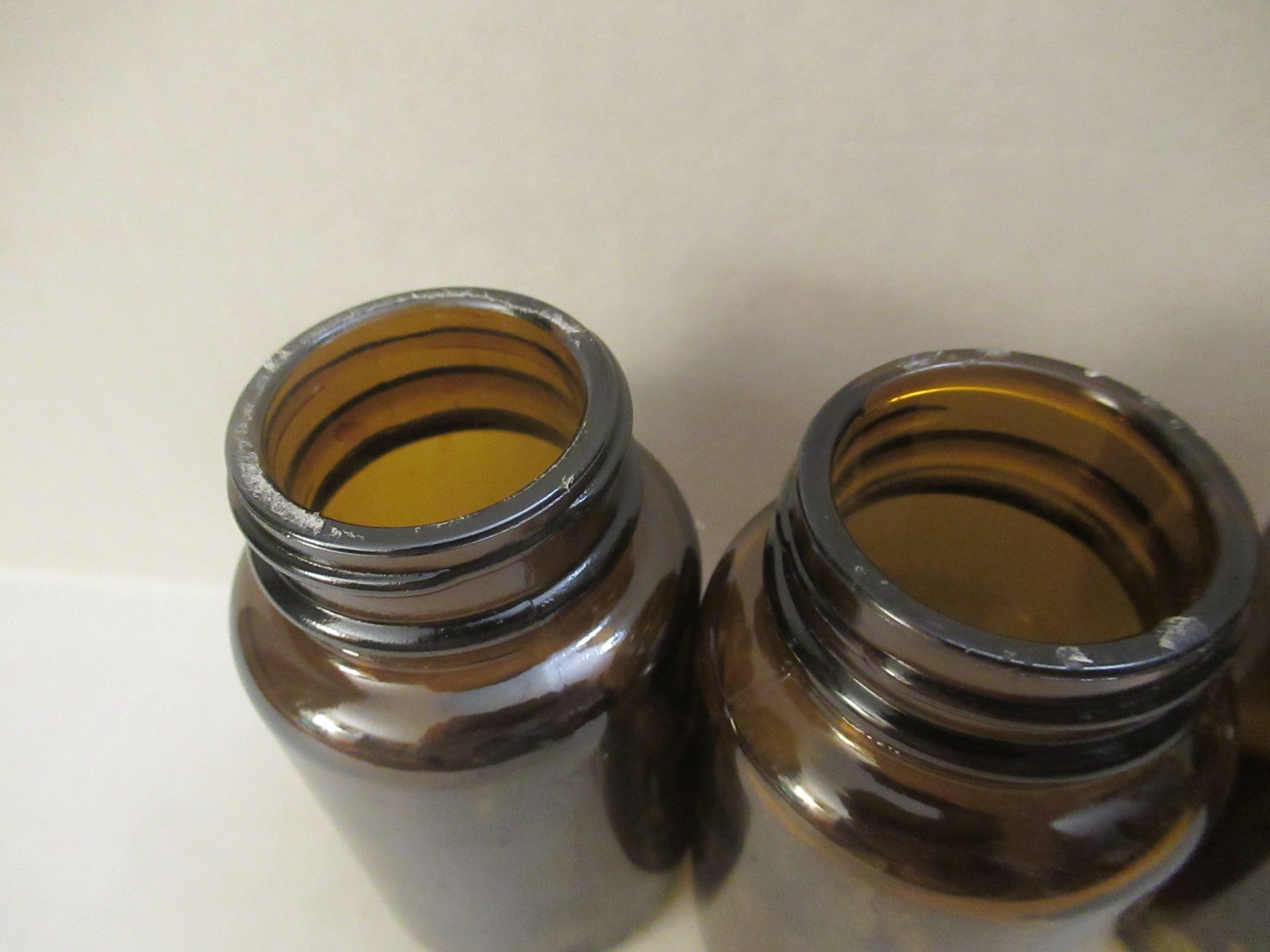 Brown Glass Jars for DIY Projects, Decoupage, Crafting (3-Set)