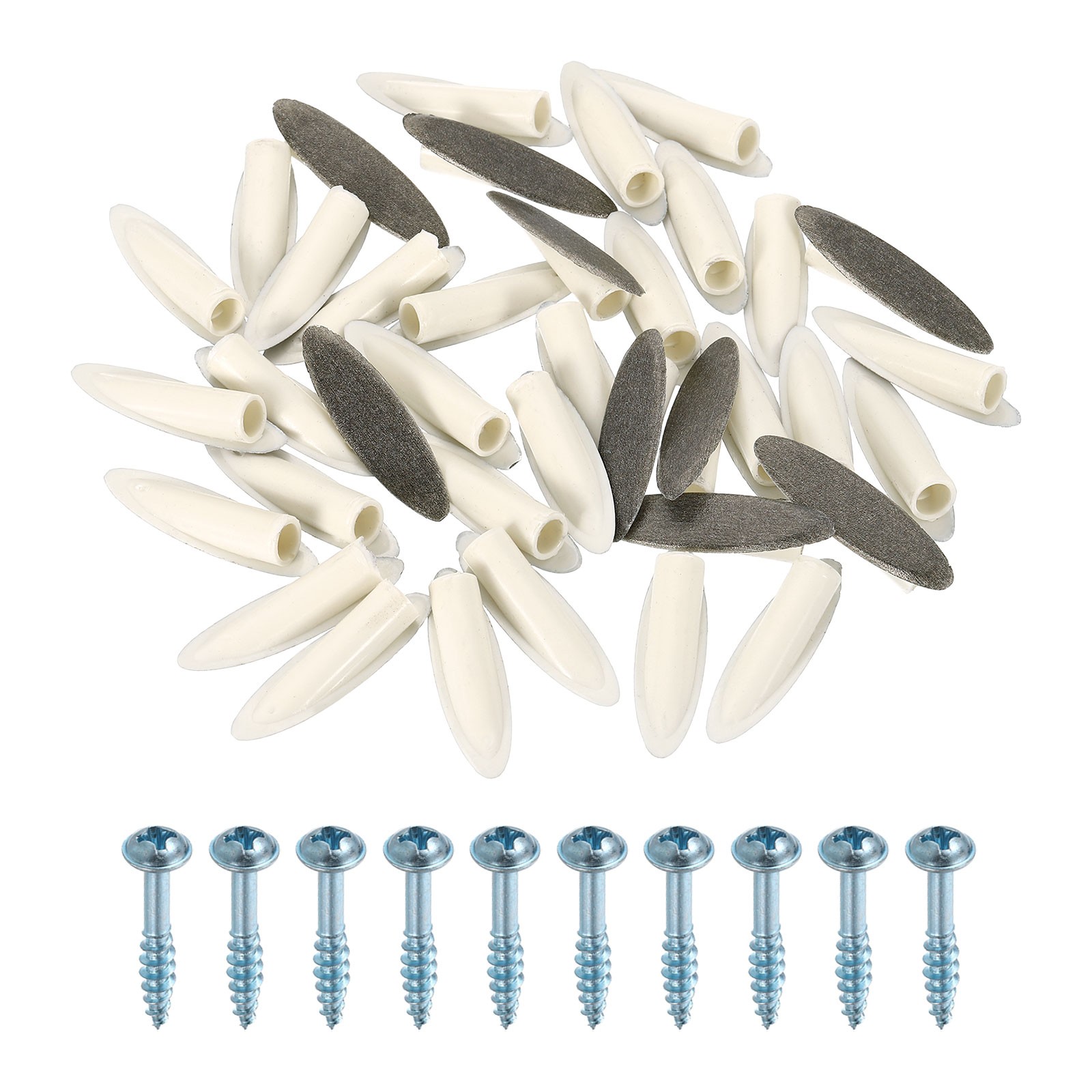 100Pcs 9mm Plastic Pocket Hole Plugs with Pocket Screws, Rock Gray