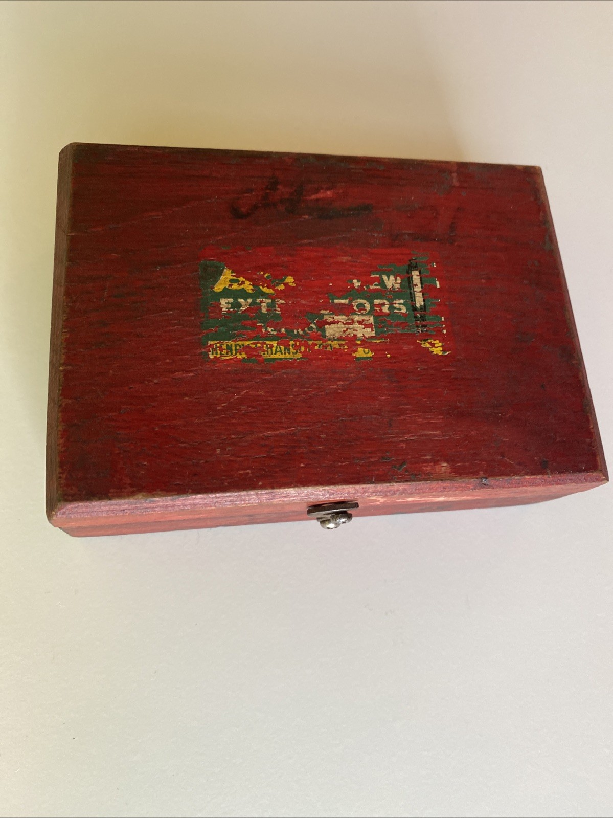 Vtg ACE Screw Extractor Set Of 4 Made in USA Old Blood red wooden Box Machinist