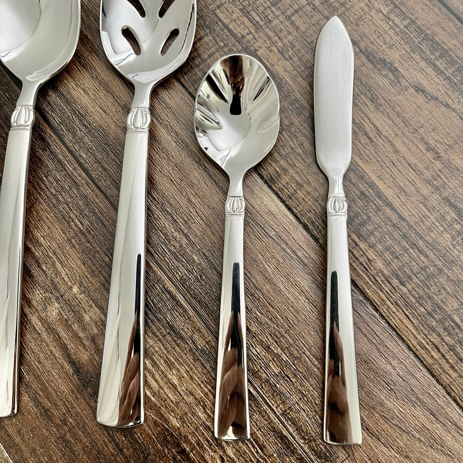 Reed & Barton Sanderling 5 Pc Serving Set Stainless Replacement Glossy