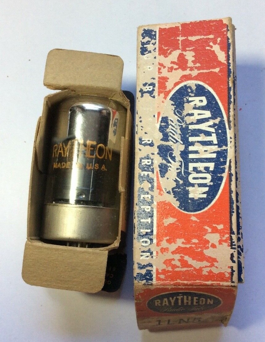 (1) Raytheon NOS in box(rough) 1LN5 RF pentode radio tube