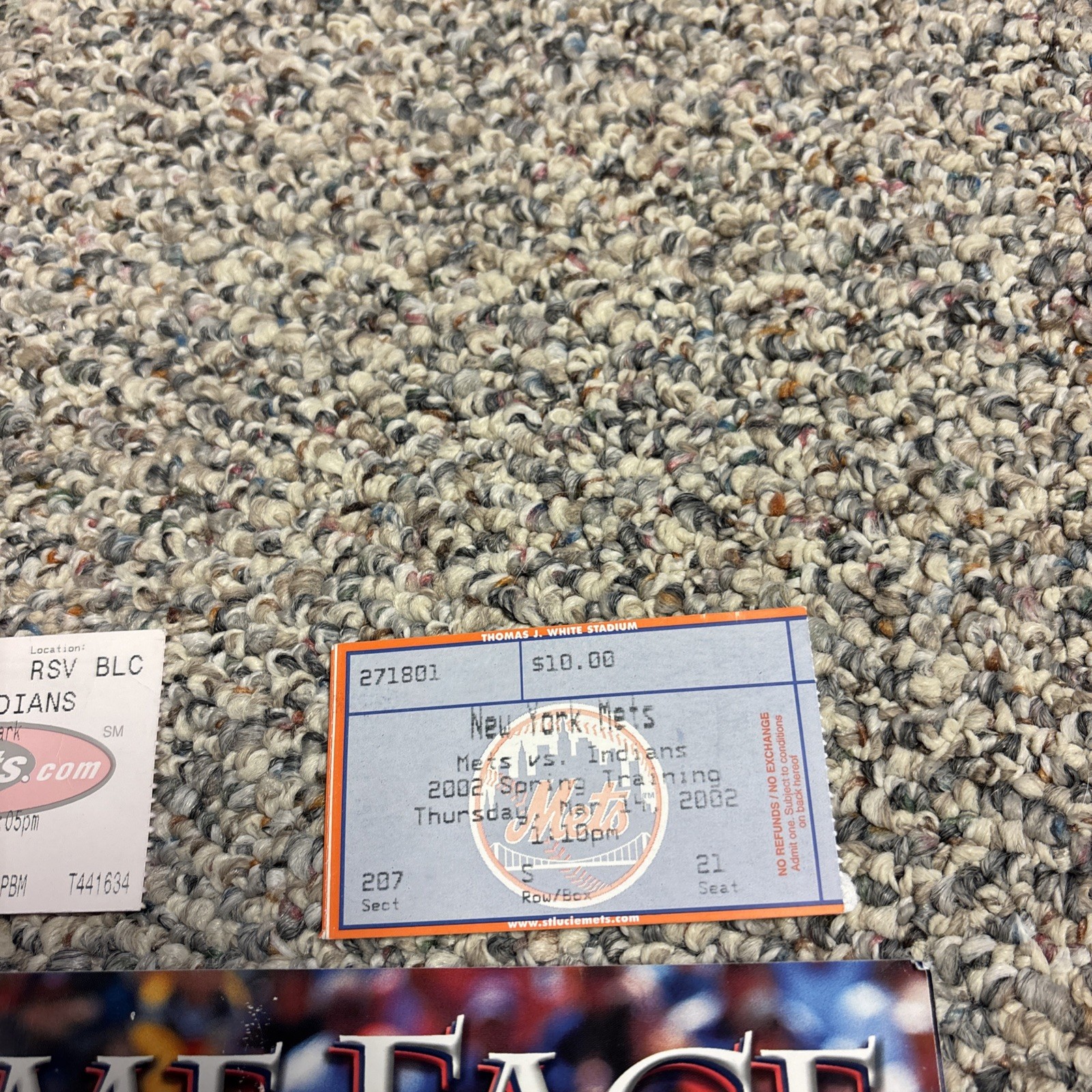 cleveland indians Game Face Program 2002 With Brochure & Tickets, Thome, CC