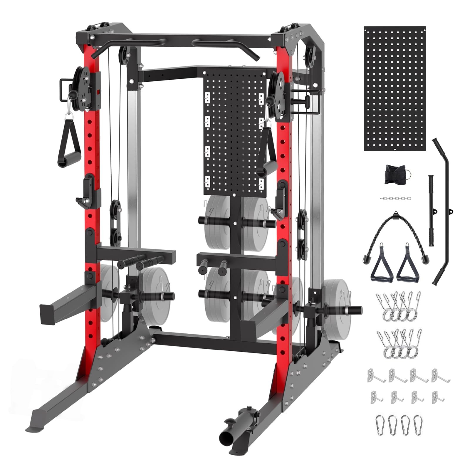 GarveeLife Power Cage 2000LB Squat Rack with Pulley System