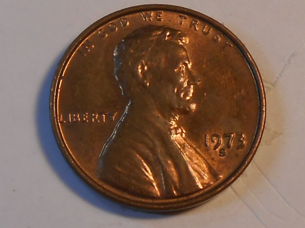 1973 s Lincoln cent with multiple errors