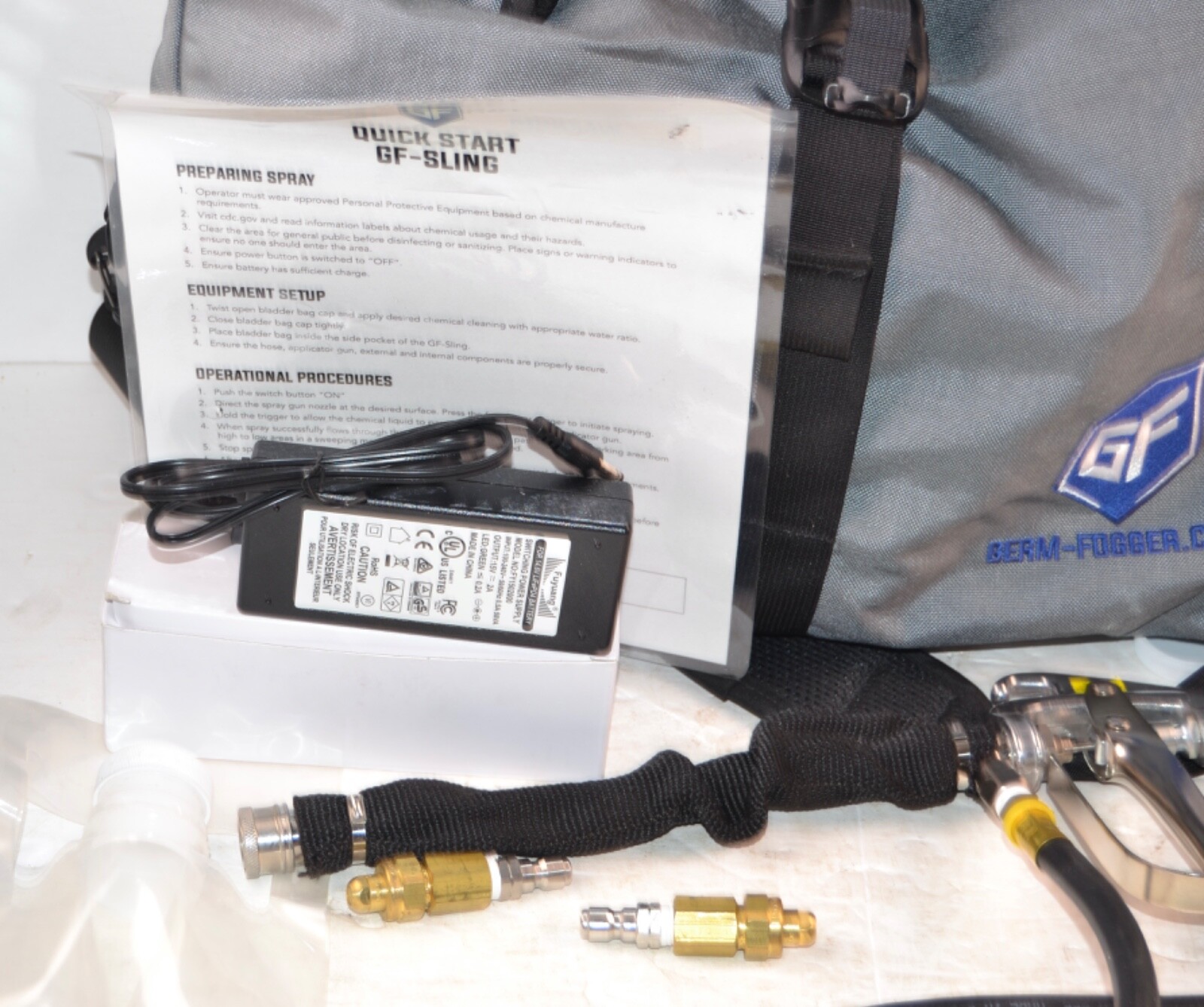 Germ Fogger Portable electrostatic Disinfectant Sanitizing Sprayer System