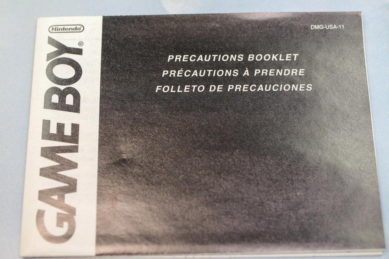 NO GAME-  NINTENDO PRECAUTIONS BOOKLET GAMEBOY SYSTEM  MANUAL ONLY