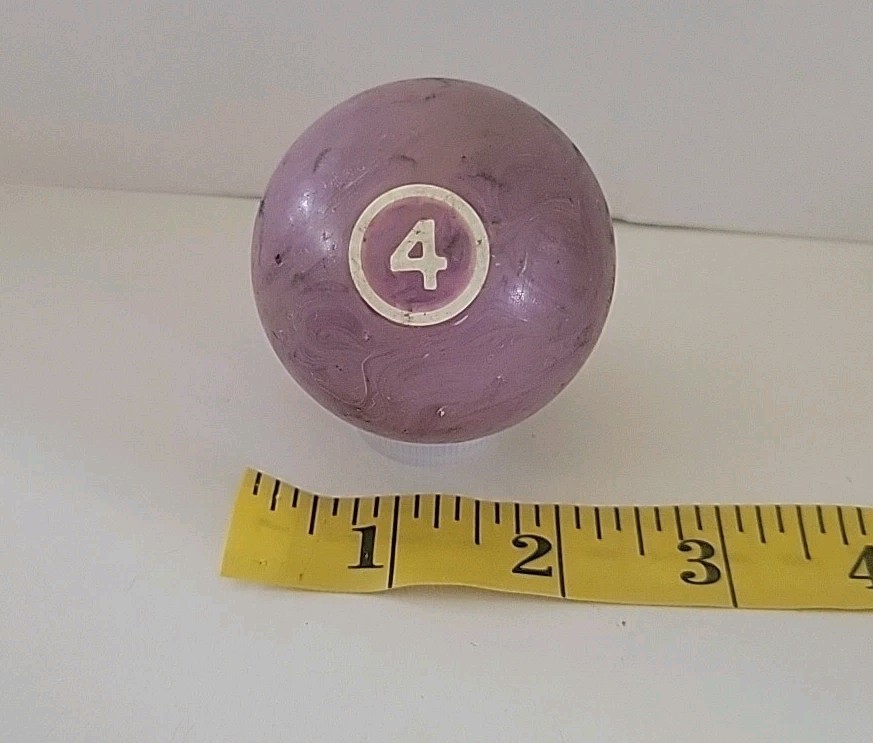 Vintage No. 4 Solid Purple Pool Ball Billiard 2" Replacement (A)