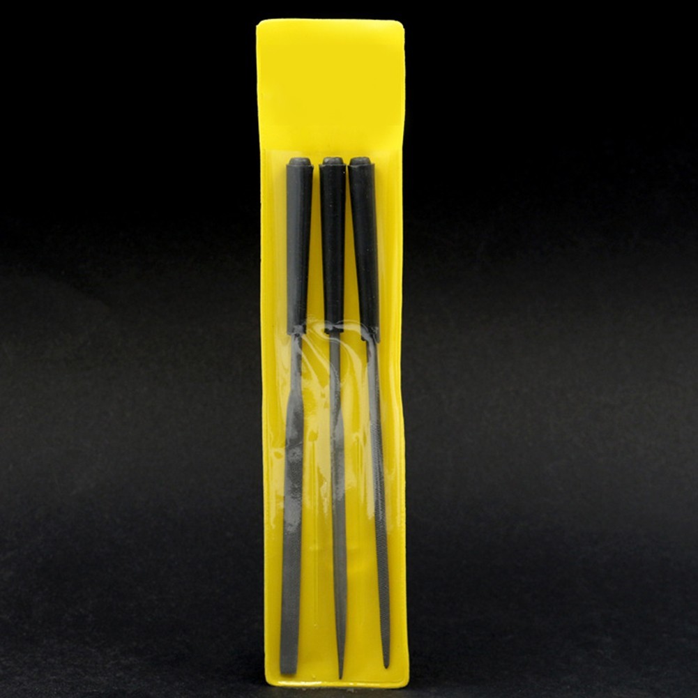 3pcs Diamond Files Convenient Easy To Use Round Silver + Black Replaceable