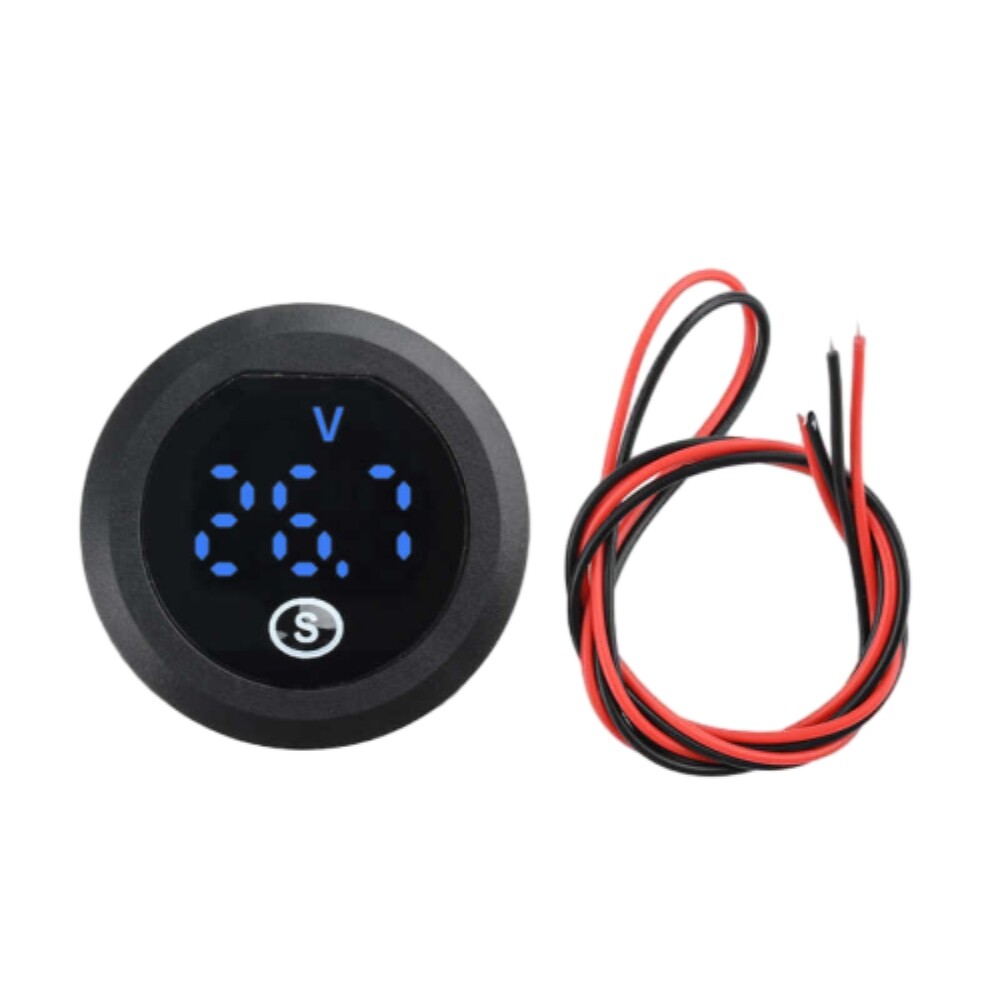 Round Voltmeter High Precision Circular Digital Voltage Power Indicator Monitor