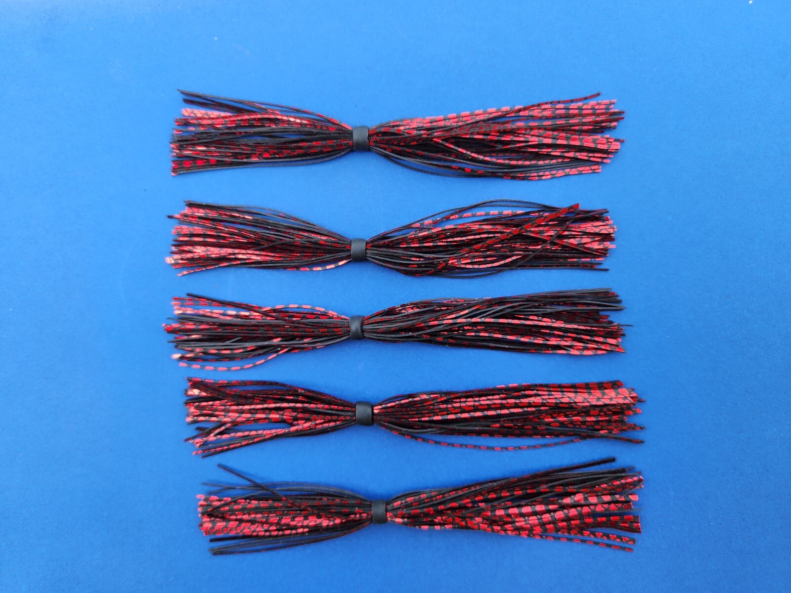 5 Red Chrome silicone skirt replacement material Tabs Spinner bait jig