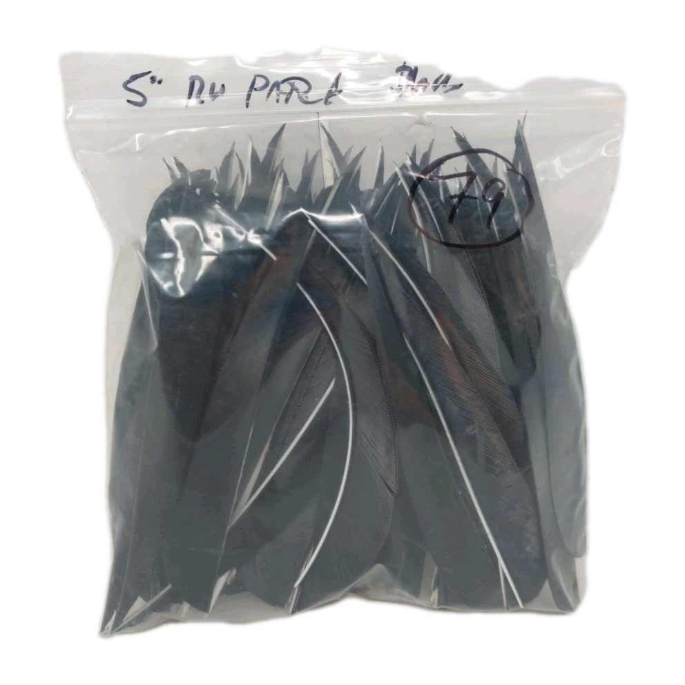 79 Count Archery Arrow Feathers 5" Right Wing: Parabolic Black