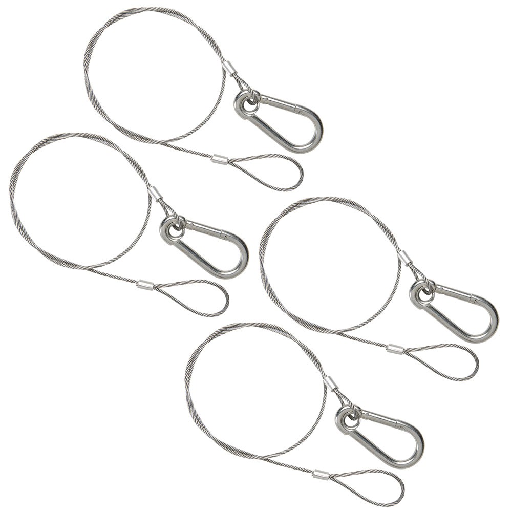 (4) Pro Audio DJ Lighting 24" Steel Hanging Light Fixture Safety Cable Package