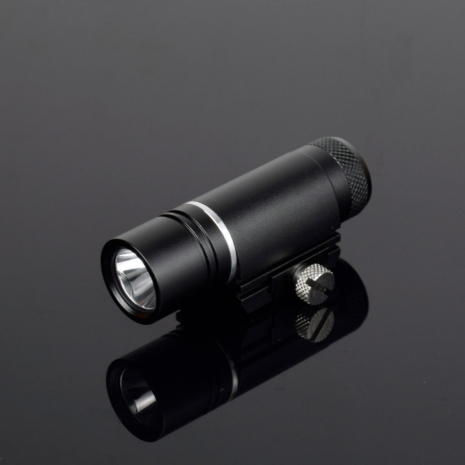Tactical Flashlight Weaponlight Picatinny Rail Mount CR123A LED Compact Black
