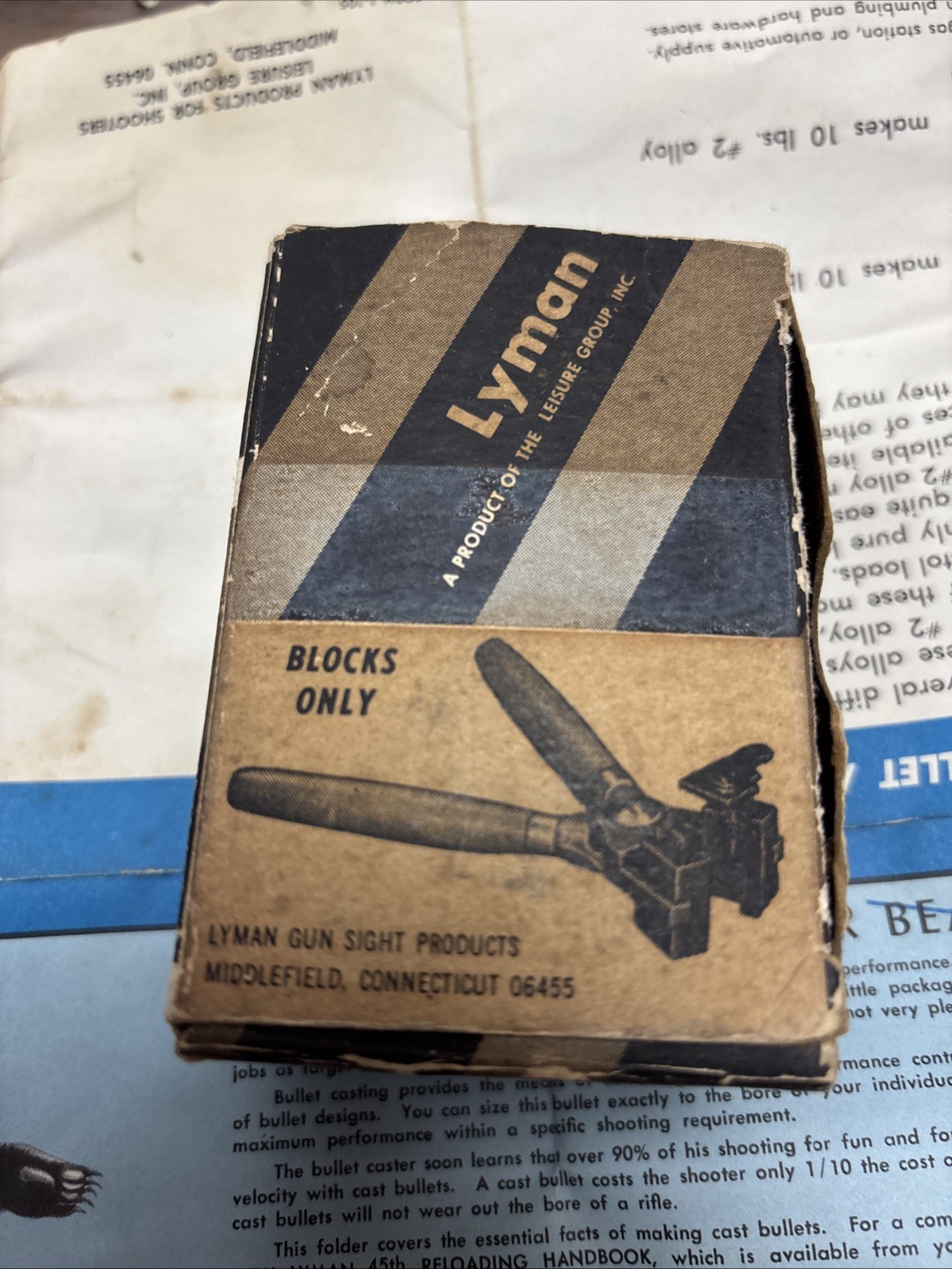 Lyman Bullet Mould Blocks Single Cavity 375/942 (B-25)