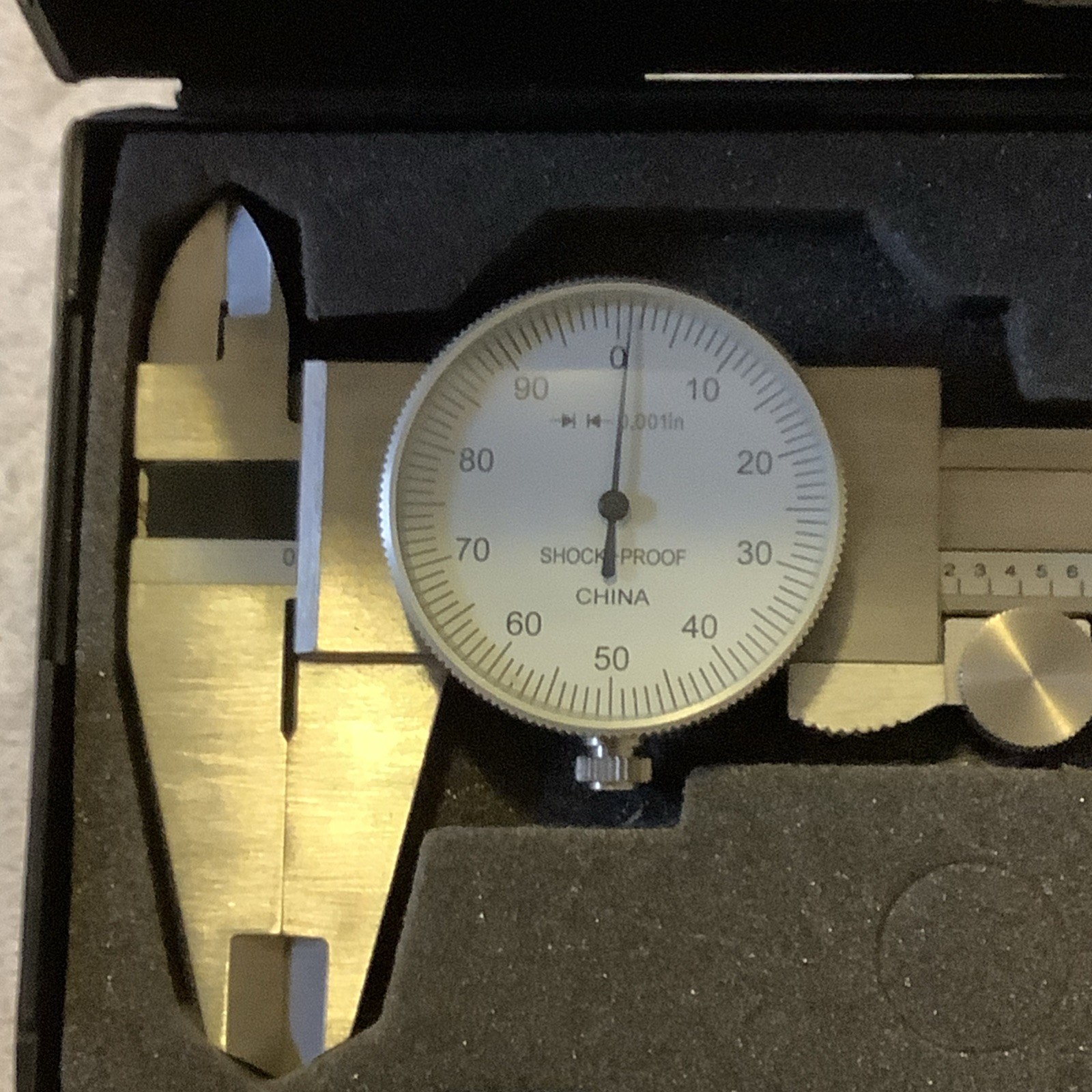 Aerospace Stainless Hardened 6" Caliper With Case .001 #M4