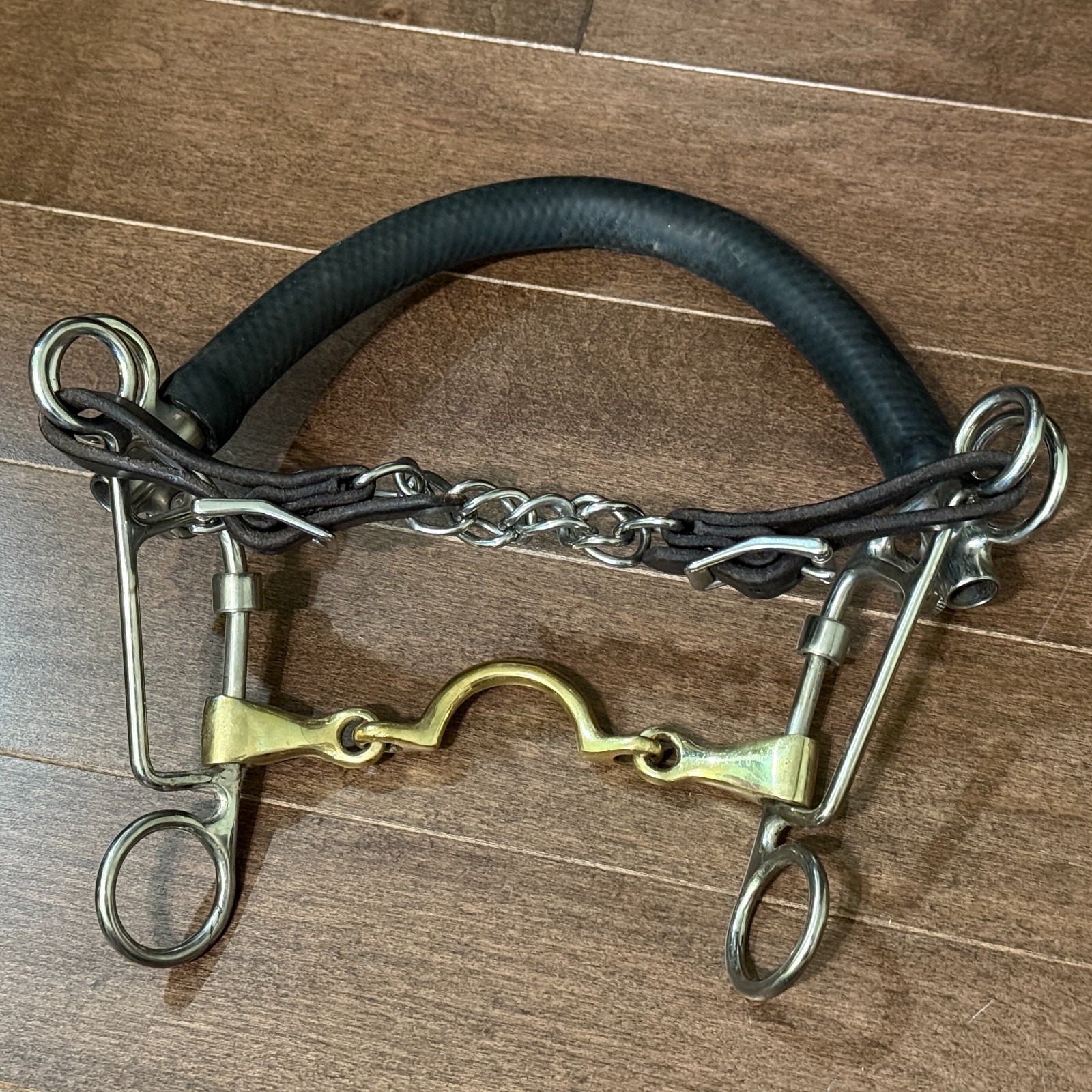 Used Jump'In Combination Hackamore Bit Copper Port for Horses