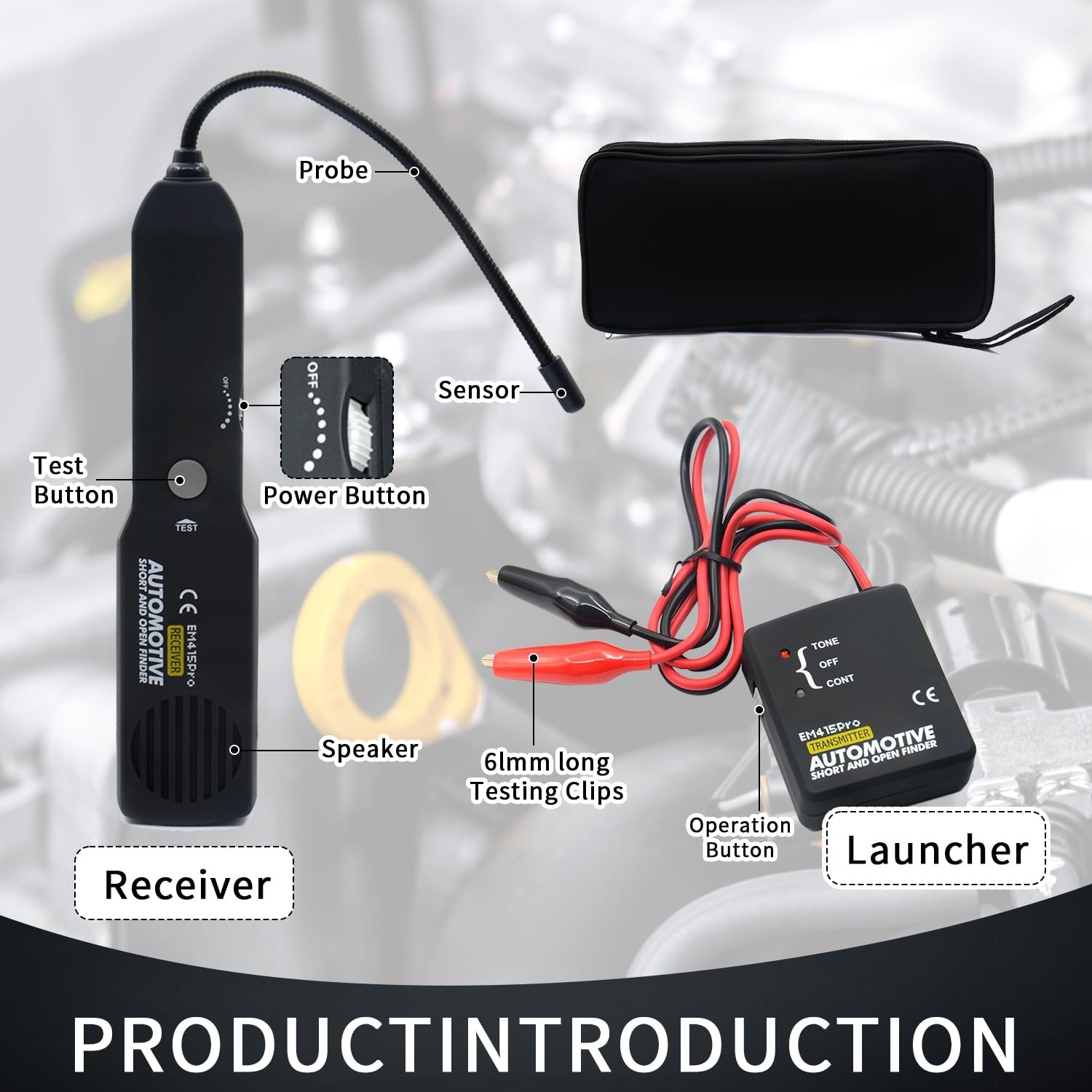 Cable Tracker Electrical, EM415 PRO Automotive Short & Open Finder, Wire Tracer