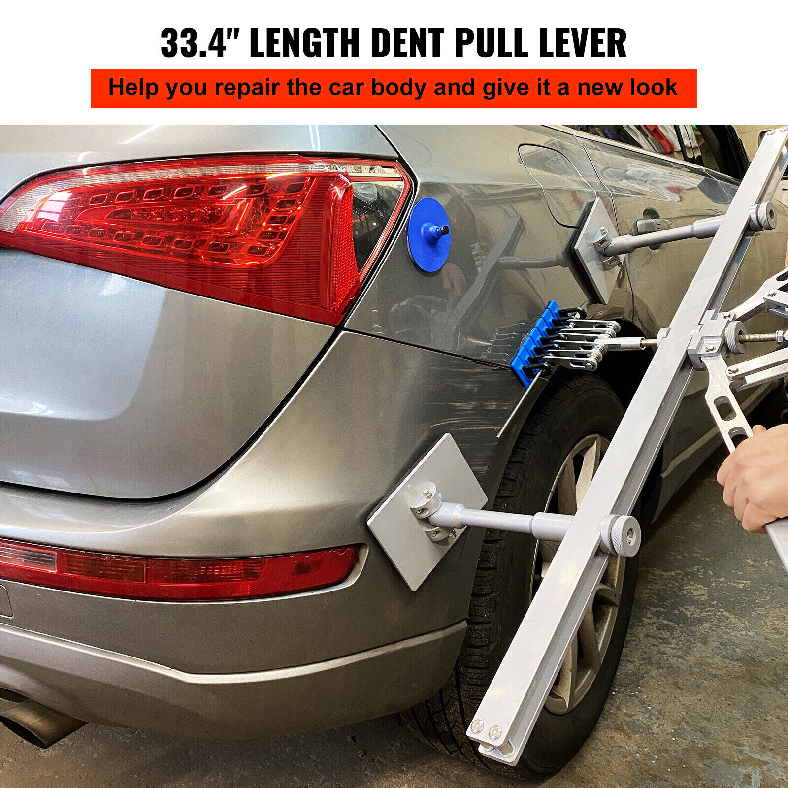 Car Dent Bar Puller Pull Lever Pulling Kit Removal Hammer Repair Auto Body Tool