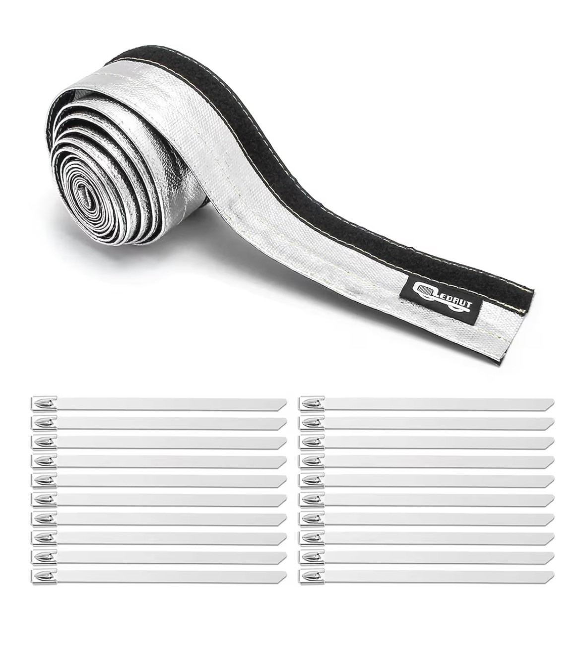 Heat Shroud Aluminized Sleeving Heat Shield fuel line wire heat sleeve 1/2" I.D