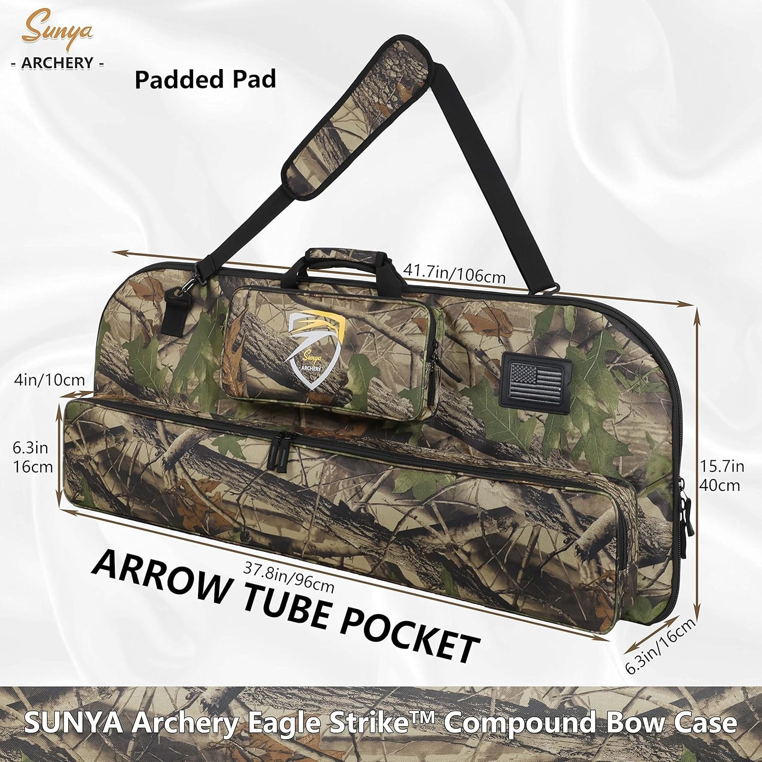 SUNYA Compound Bow Case with Molle System - Neoprene Bow String Protection & ...