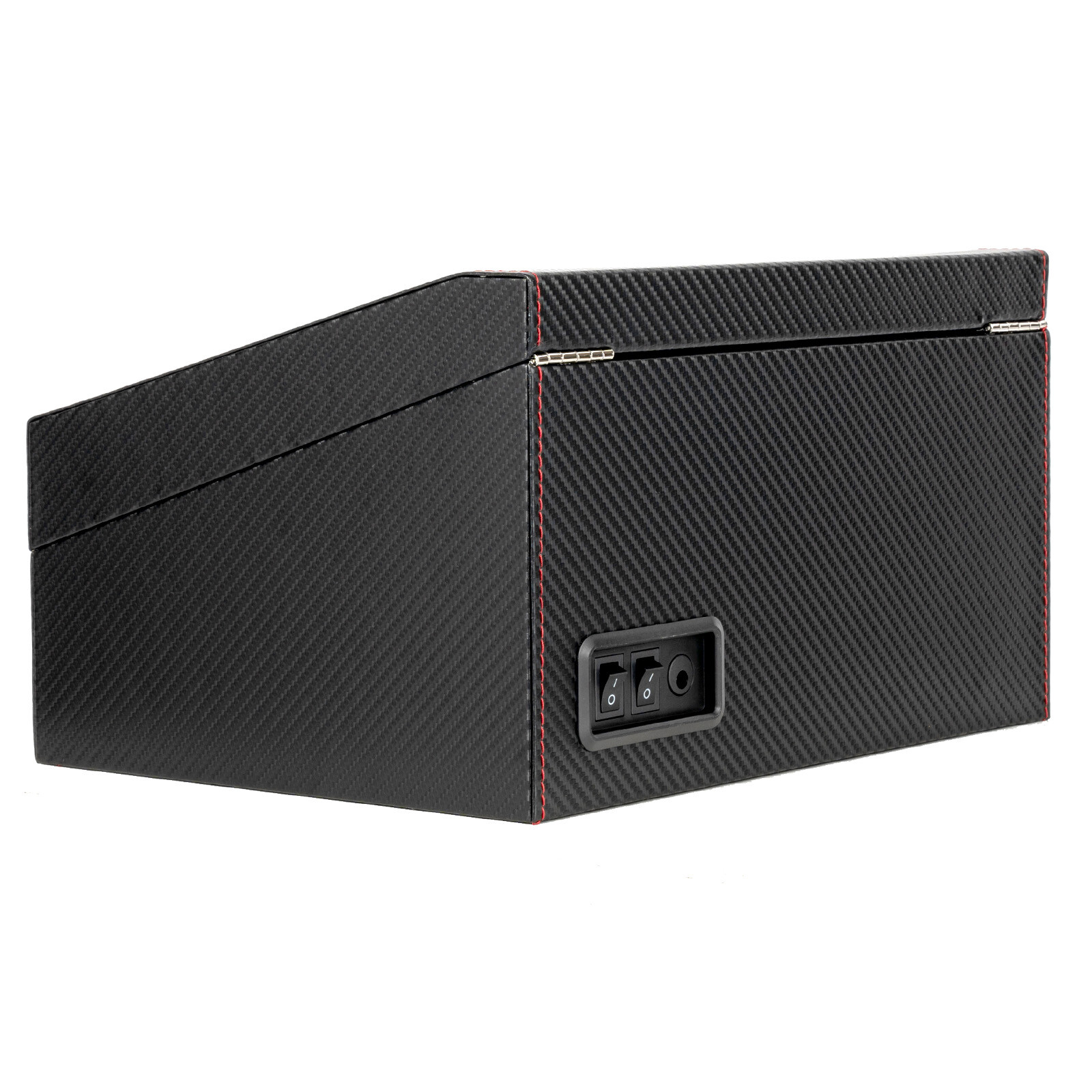 10 Slots Watch Winder Automatic Rotation MDF + PU Display Storage Box Black
