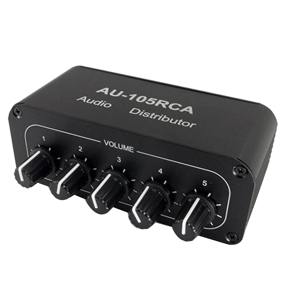5CH Audio Distributor Stereo Audio Mixer 1 Input 5 Output Splitter for 5691