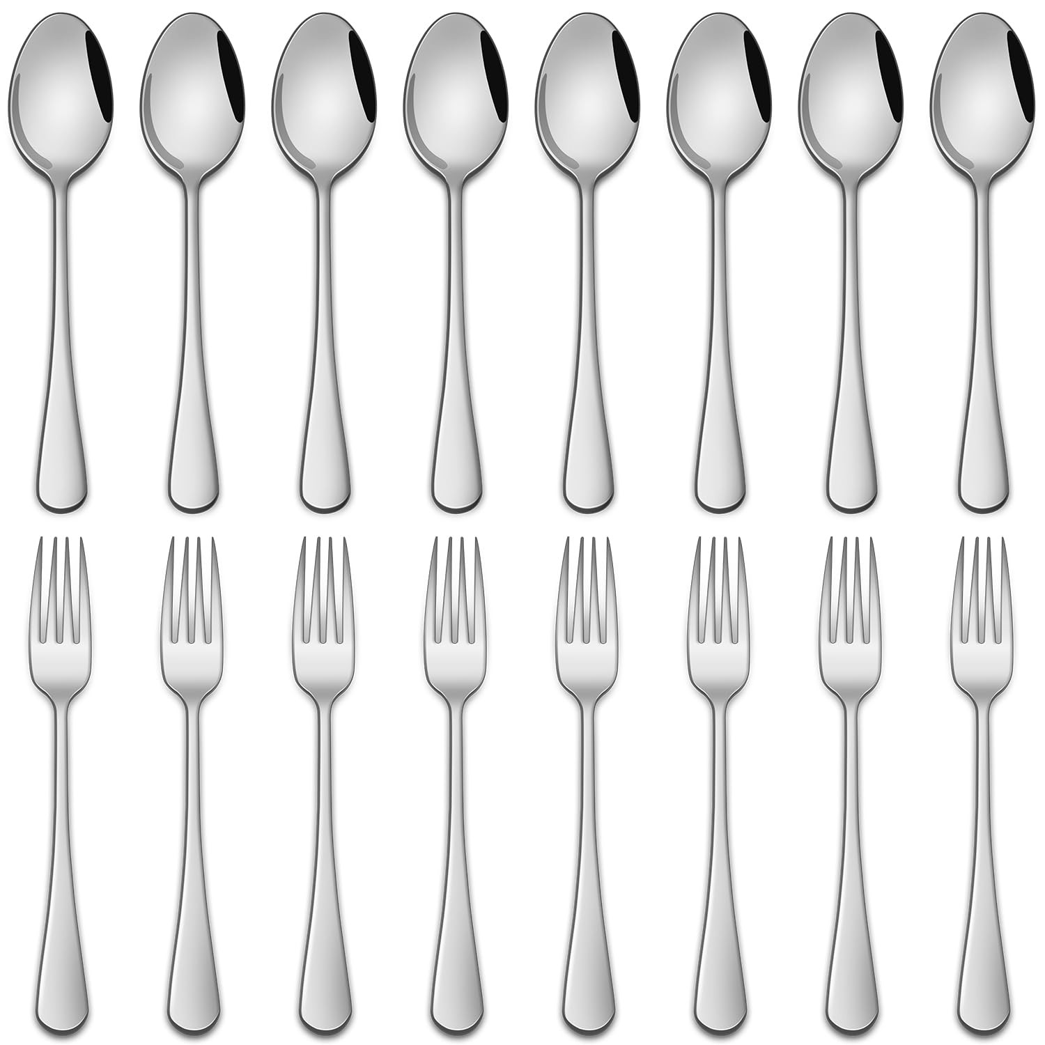24-Piece Forks and Spoons Silverware Set Spoons and Forks Food Grade Stainless