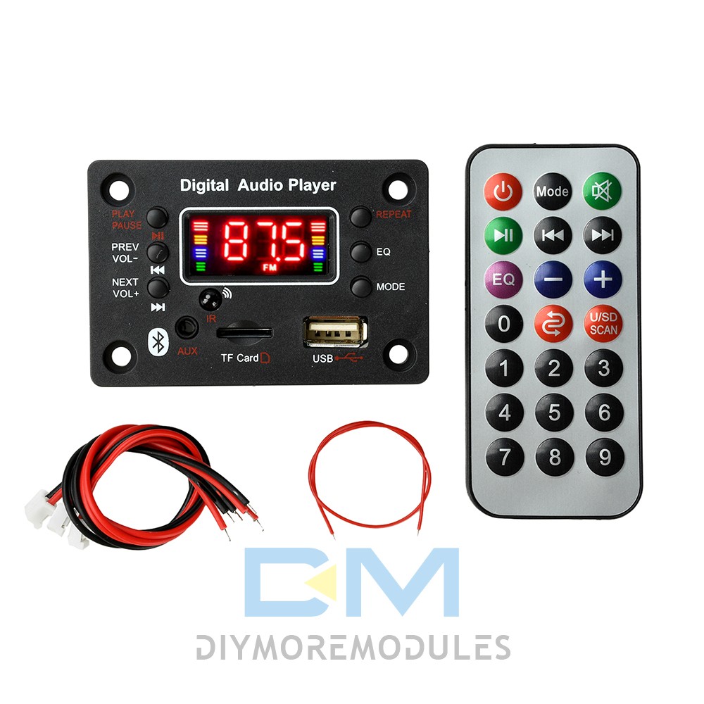 Audio Amplifier Board 2*25W 2CH Bluetooth 5.0 MP3 Decoder Board with Amplifier