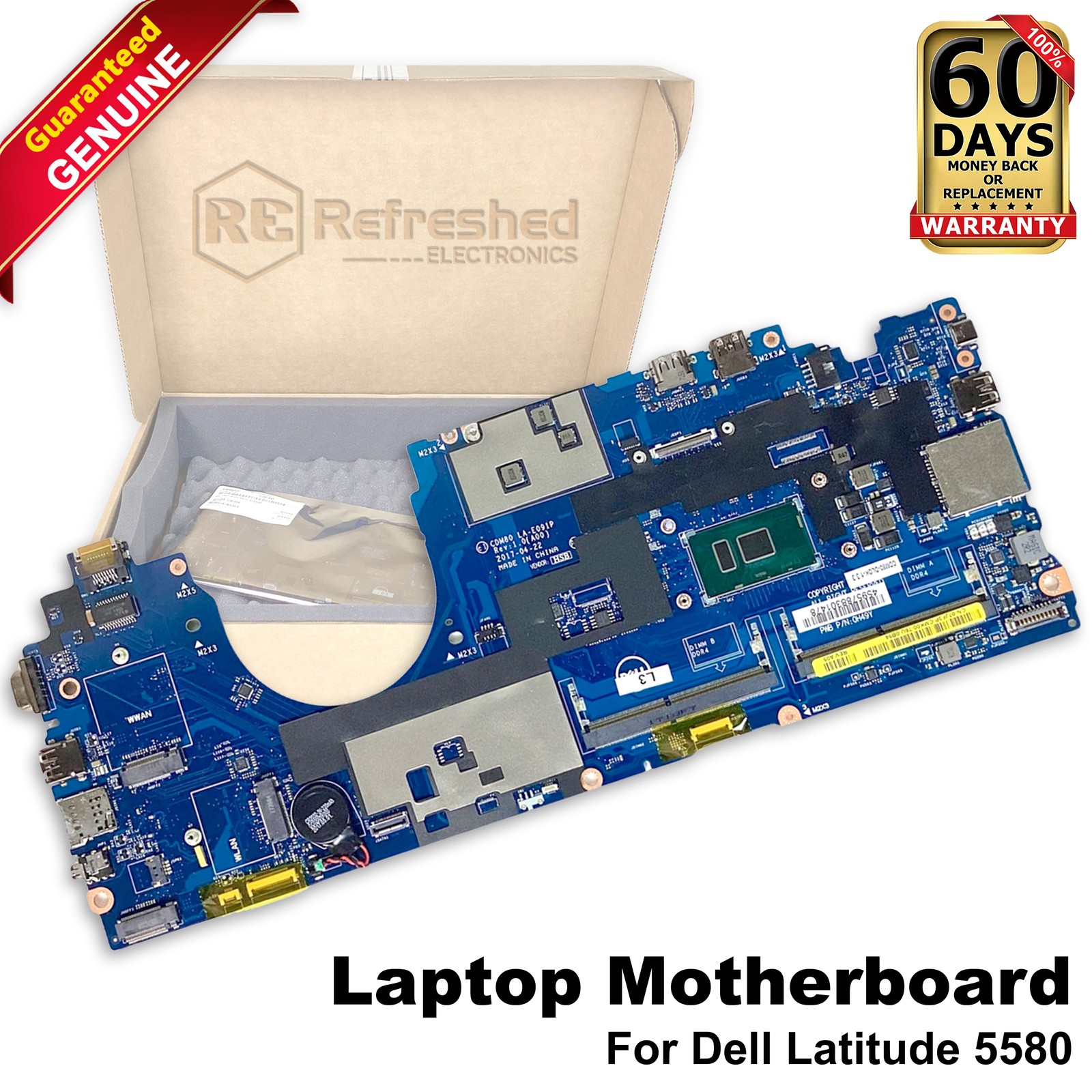 Dell Latitude 5580 Laptop Motherboard Intel Core i5-7300U 2.6GHz UMA GPU 7JF3P