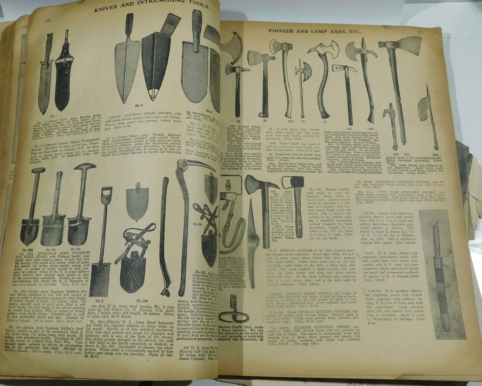 1929 Weapons and Munitions catalog in poor condition